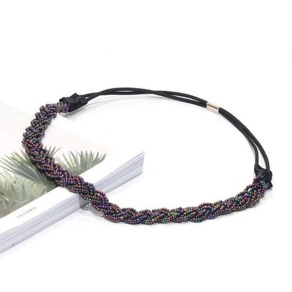 

new weave ethnic metal tube women gun headbands bohemia queen shiny crystal yoga summer hair accessories costume dress qylkqn, Silver