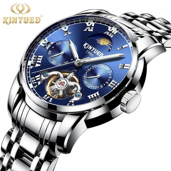 

men tourbillon mechanical watch clock skeleton wristwatches montre homme geniune luminous, Slivery;brown