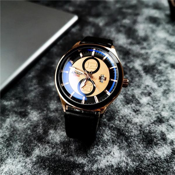 

wristwatches lism leatherette ribbon moon phases simplehuan coupl watch fashion casual men watches indonesia naviforc nf9068 orange sale, Slivery;brown