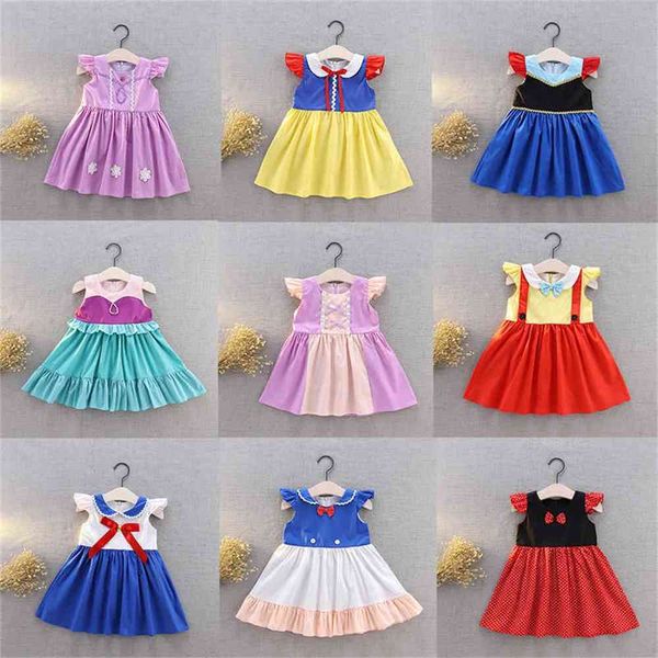 Kinder Sommerkleidung Mädchen Rock Kinder Cartoon Prinzessin Tutu Baby formale Spitze Festzug Partykleid Hochzeit Weihnachten Thanksgiving Kinder Kleider G60FMXF