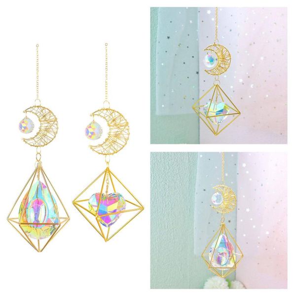 

keychains creative crystal wind chime beautiful household hanging pendant for balcony party, Silver