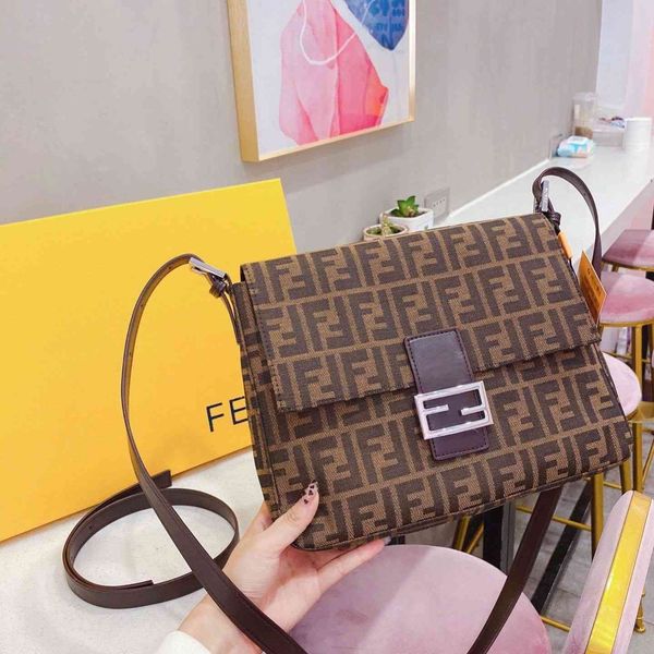 

french designer women minority luxury mediaeval underarm bag old flower 2021 new leather ff stick vintage bc2b