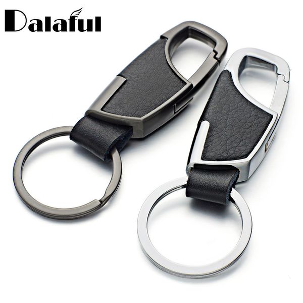 

2020 new leather keyrings keychains for car chaveiro innovative key chains rings holder for man gift k264, Silver
