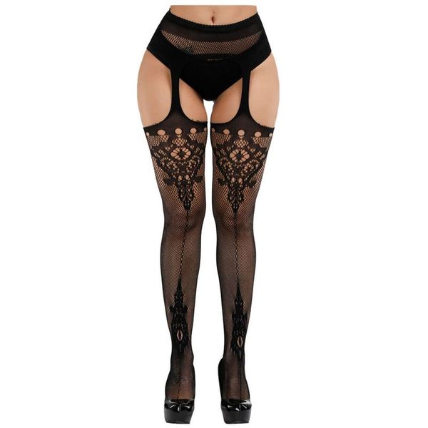 

socks & hosiery 25# plus size women fishnet tights open crotch high waist stockings lingerie garter pantyhose crotchless mesh tight, Black;white
