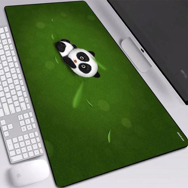 

mouse pads & wrist rests panda printed gaming mice pad non-slip rubber big cute green accurate-control deskmat for keyboard pc computer