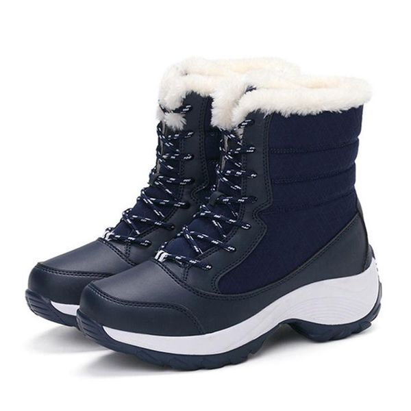 

boots winter shoes women plus size 42 waterproof platform for snow 2021 botas mujer black white