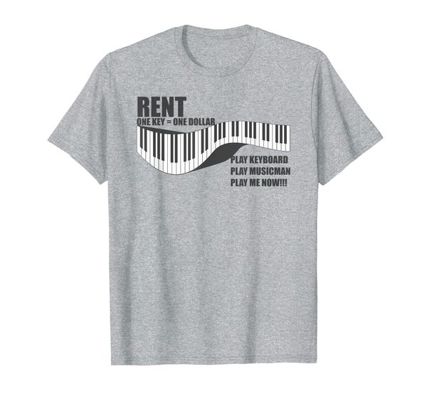 

play keyboard music t-shirt, White;black