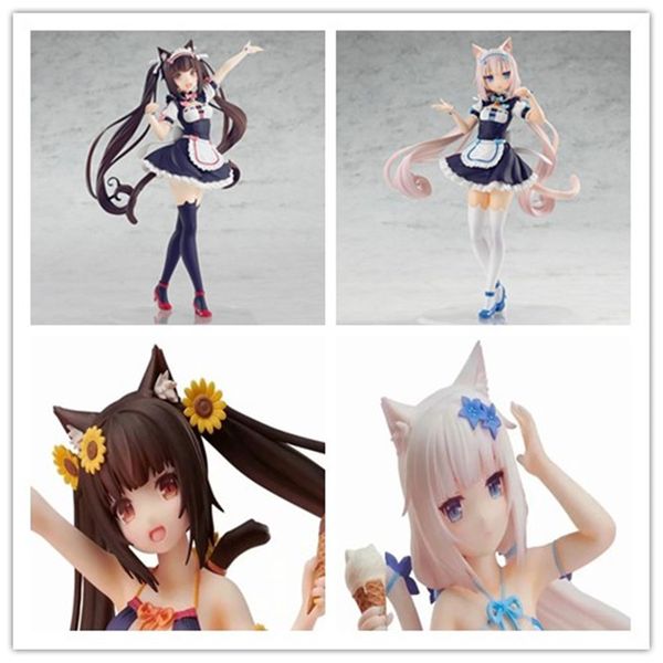 

17cm parade nekopara vanilla chocola girl anime figure vanilla chocola action figure collectible model doll toys