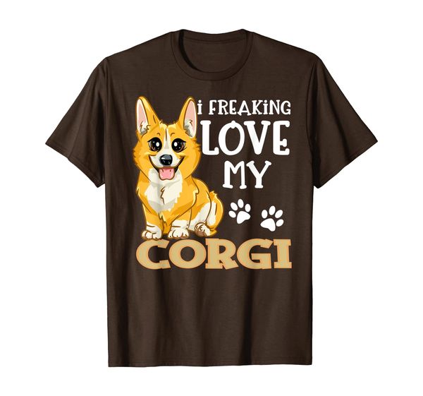 

welsh corgi pembroke dog i freaking love my corgi t-shirt, White;black