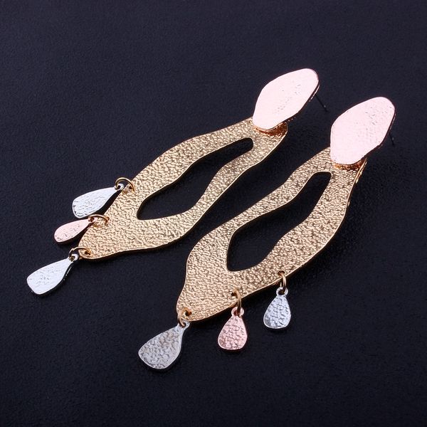 

e1616 european and american personality creative earrings geometric irregular elements simple atmospheric alloy earrings, Golden