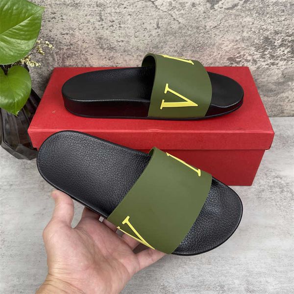 

men women slipper font shoes slide fashion sandals flat flip flop with box size 35-46, Black