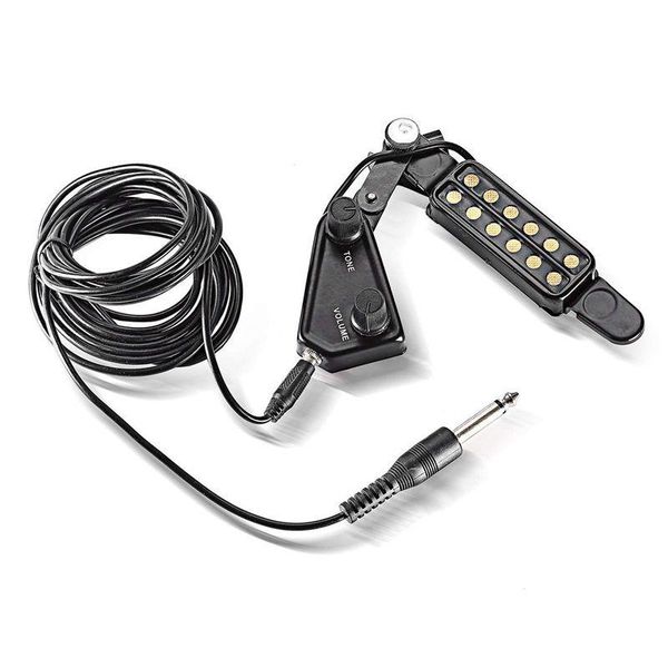 

cords, slings and webbing 12 sound hole guitar pickup acoustic electric transducer for netic preamp with tone volume control, cable