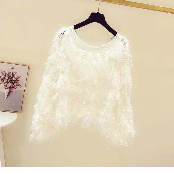 

shirt for woman 2021 spring new loose design off the shoulder jumper pf5k, White;black