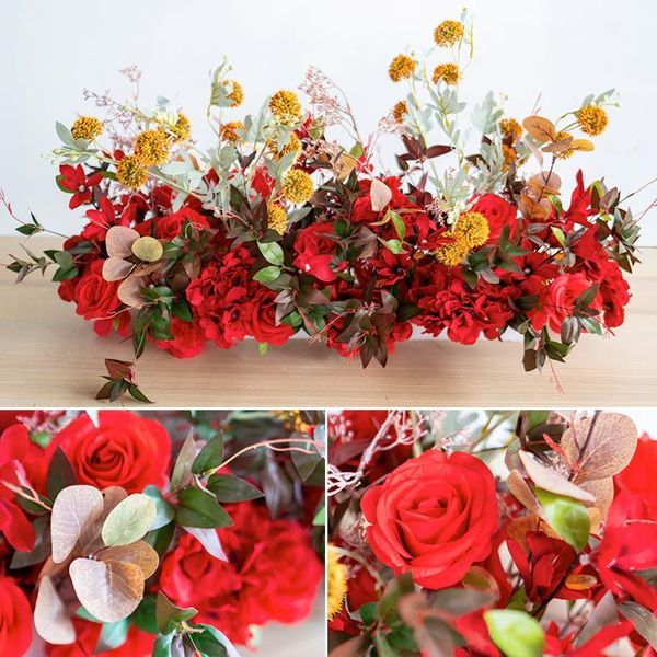 

decorative flowers & wreaths the high wedding silk flower simulation layout decoration props stage road field