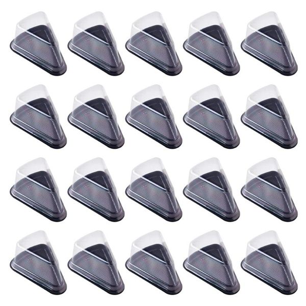 

gift wrap 50pcs cake packaging boxes triangle pastry baking storage (black)