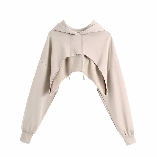 

women's hoodies & sweatshirts casual woman camel oversize short 2021 fashion ladies spring soft hooded girls loose spor, Black