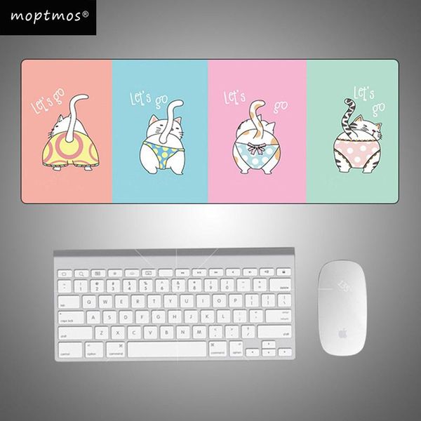 

mouse pads & wrist rests cute cat extended gaming pad speed soft gamer mat large size 800*300mm