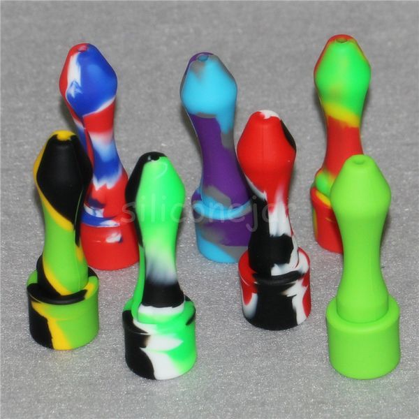 20 pz Silicone Nettare Pipa Narghilè Viaggi Tabacco Tubi Cucchiaio Tubi di Sigaretta Bong di Vetro Dry Herb Hand Pipes