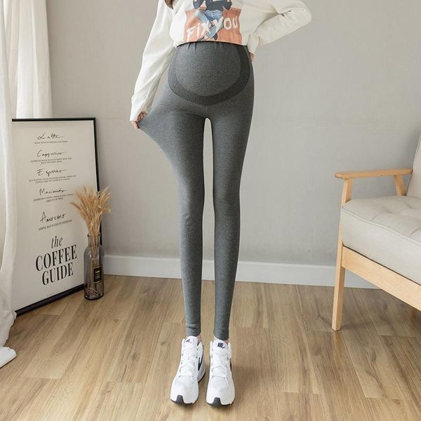 

fashion u-shaped leggings for pregnant women spring autumn clothesÂ high waist elasticity maternity trousers pregnancy pants, White