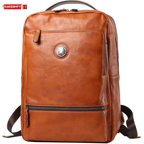 

backpack men's leather bag lapcomputer bags men schoolbag fashion casual korean travel backpacks male tide