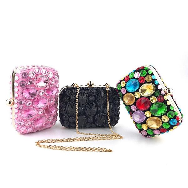 

evening bags classical women party diamond shoulder bag bridal wedding big rhinestone crystal cross body