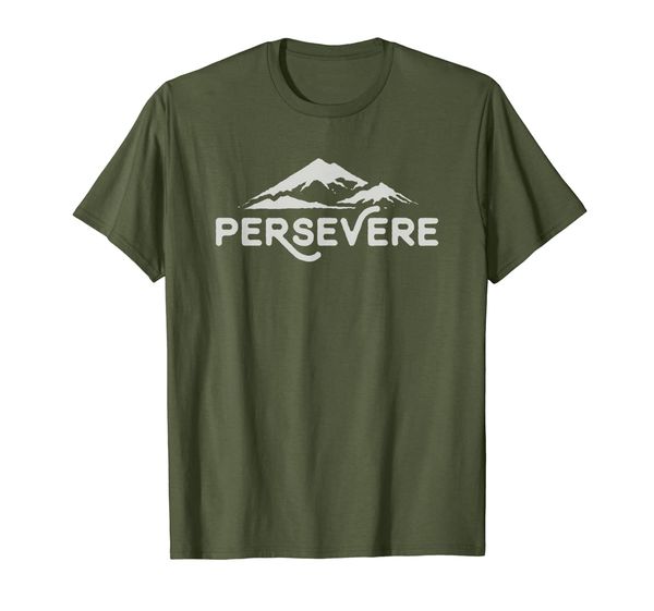 

persevere inspirational t-shirt for encouragement, strength, White;black