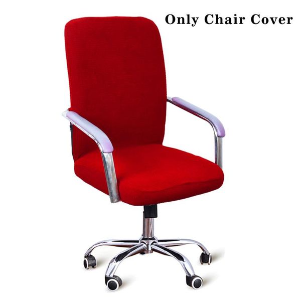

chair covers removable cover computer armchair seat slipcover polyester wine red