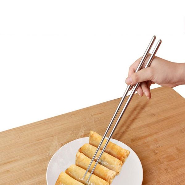 

chopsticks 1 pair of stainless steel extra long 14 inch pot cooking frying noodle