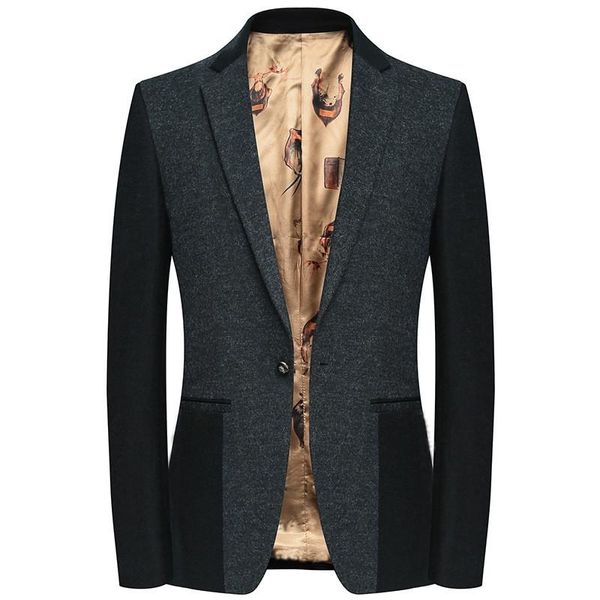 

men's vests suit blazers current wool suits slim gentleman business casual jacket, Black;white