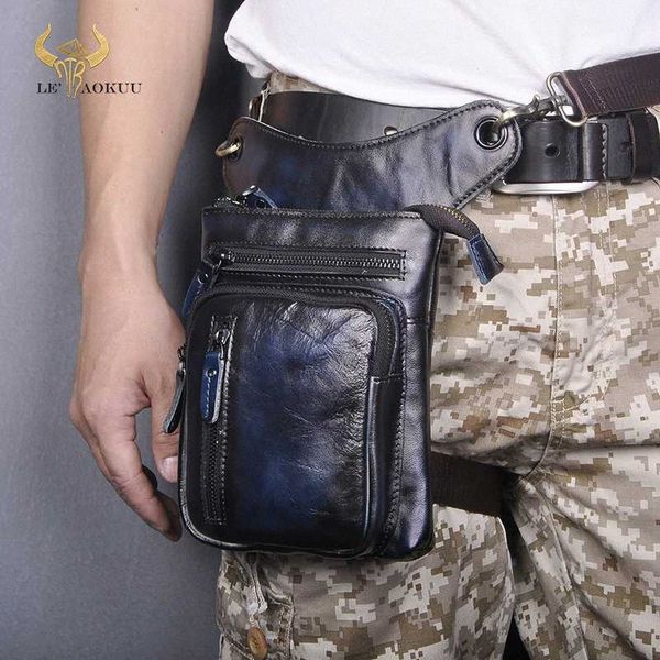 

genuine leather men design casual shoulder bag fashion multi function fanny waist belt pack drop leg bag 8 tablet case 211 11 cute fan c2lj#