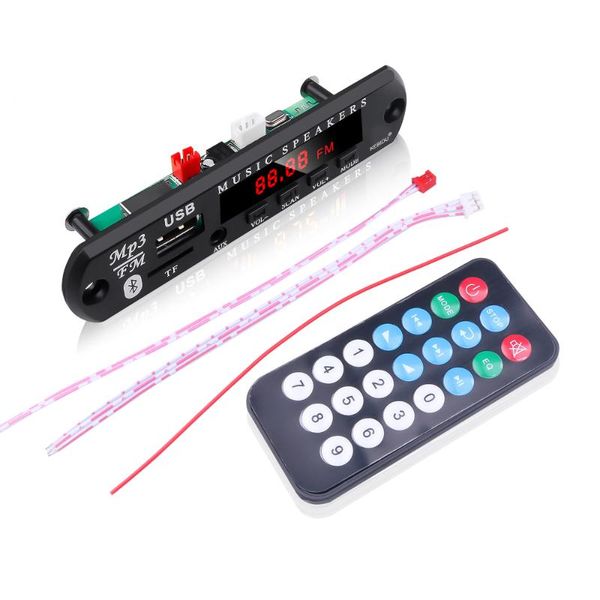 

& mp4 players 5v 12v mp3 decoder board audio module usb sd tf wma wav radio fm bluetooth 5.0 wireless music car player with remote control