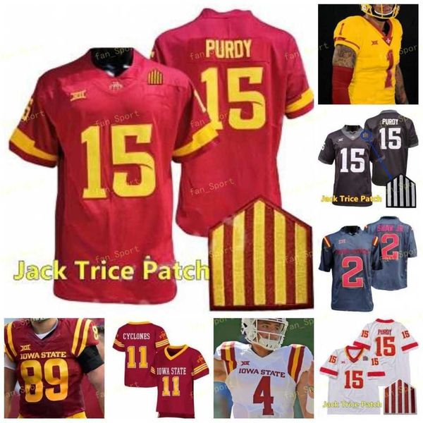 

custom 2021 iowa state cyclones isu football jersey ncaa college 82 landen akers 3 jaquan bailey 8 xavier hutchinson 2 sean shaw jr. 11 chas, Black