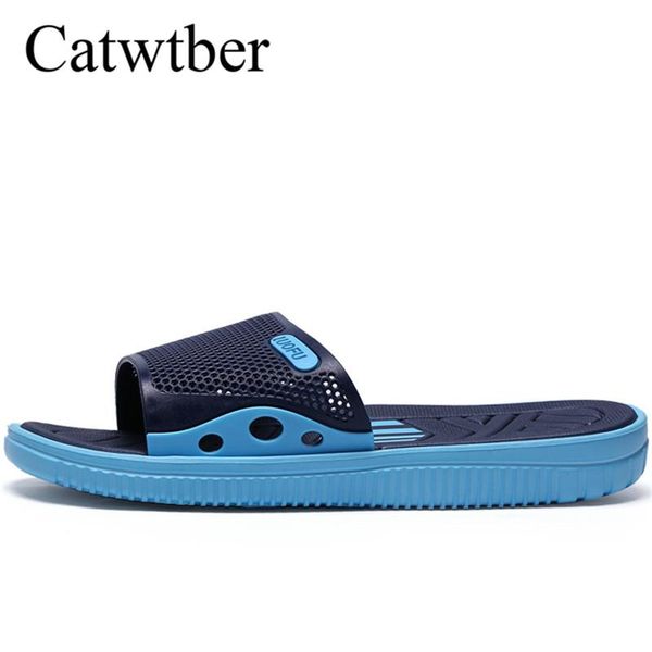 

slippers catwtber outdoor slides stripe design massage men bathroom shower indoor home beach soft flip flops summer flats shoes, Black