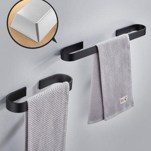 

towel racks bathroom holder towels rack hanger black silver space aluminum wall hanging bar organizer kitchen storage shelf