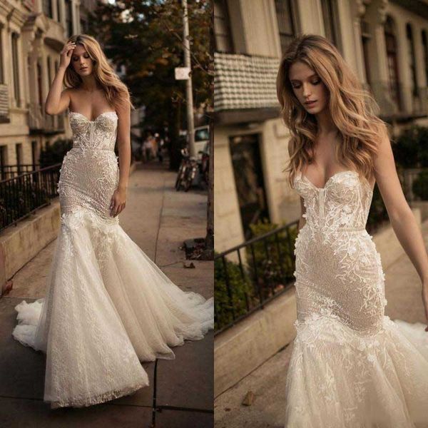 

2021 sweetheart neck mermaid wedding dress lace sequin applique sleeveless boning slim fitted trumpet bridal dresses vestido de novia, White