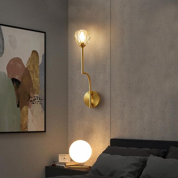 

wall lamp led lights for bedside corridor aisle bedroom minimalist vanity golden sconce home