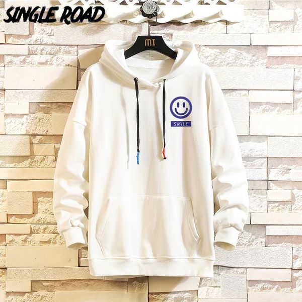 

men's hoodies & sweatshirts single road mens men 2021 graphic sweatshirt harajuku hip hop japanese streewear casual white oversized hoo, Black