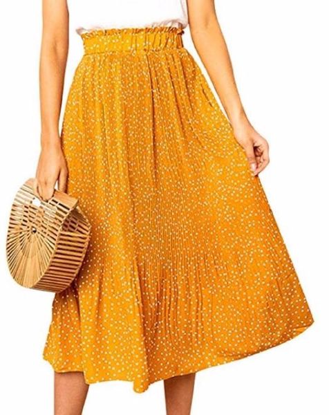 

skirts 2021 pattern fashion dot printing bouffancy half-body skirt women, Black