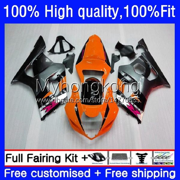 Bodys Injecção Molde para Suzuki GSX-R1000 K3 GSXR1000 03 04 Bodywork 25No.78 GSXR Orange Cinza 1000 CC 1000CC 2003-2004 GSXR1000CC GSXR-1000 2003 2004 Fairings OEM