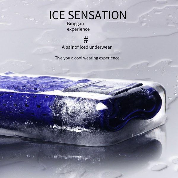 

underpants 4 pcs gift box men's breathable underwear briefs ice silk seamless ultra-thin antibacterial trend shorts, Black;white