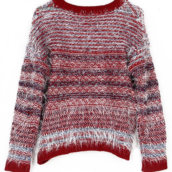 

2021 new women's pullover sweater college wind heing mohair wine round neck autumn & winter s1901 1mus, White;black