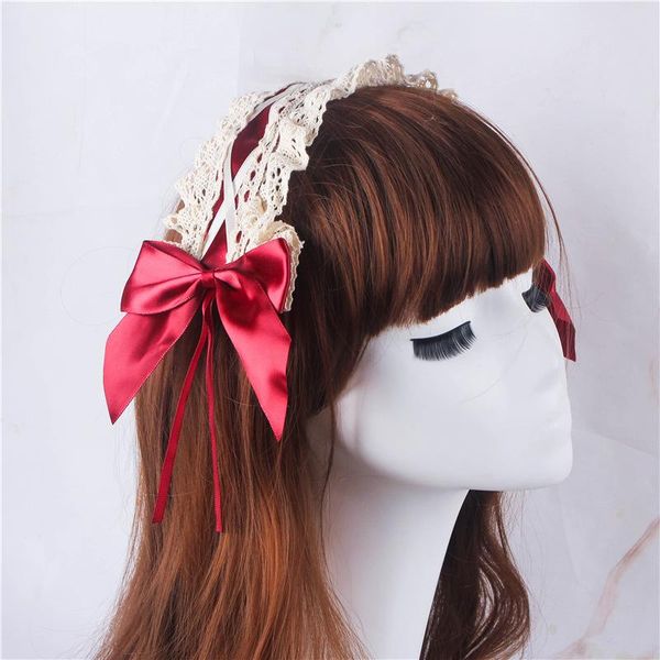 

other event & party supplies lolita lace ribbon bowknot headband cosplay headdress cute japanese lively alloy hair band maid hairband access