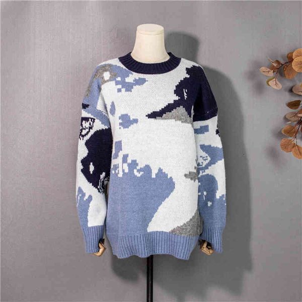 

women's sweaters colorfaith women autumn winter thicken oversized knitted lady vintage fashionable pullovers wild sw3071jx 71tv, White;black