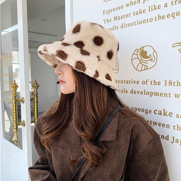 

wide brim hats winter 2021 korean version fisherman hat women keep warm bucket lady all-match plush luxury woman fashion female panama, Blue;gray