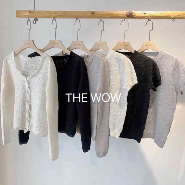 

industry fashionable stoll heavy germany woven jacquard silk long staple cotton bright thin t-shirt cardigan xiaxin ch62, White;black