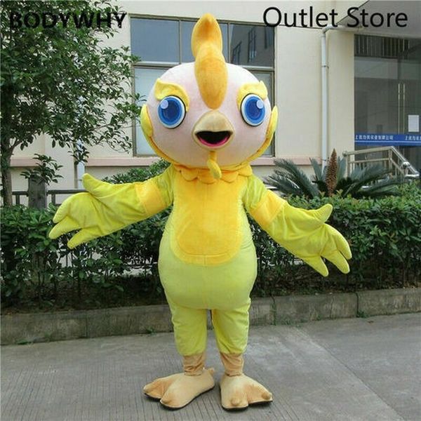 

mascot costumes bird mascot costume cute cartoon fancy dress chicken outfit party furry suits fursuit carnival halloween xmas ad clothes, Red;yellow