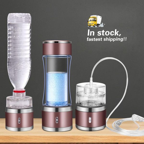 

hydrogen water generator hydrogen and oxygen separation exhaust water glass alkaline bottle 400ml