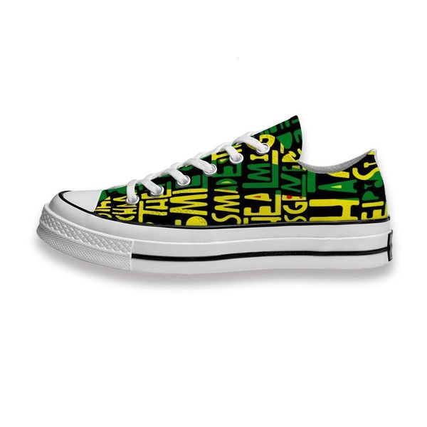 

custom printed shoes colorful word poster sneakers low mens womens skateboard sport footwear diy trainers canvas casual shoe