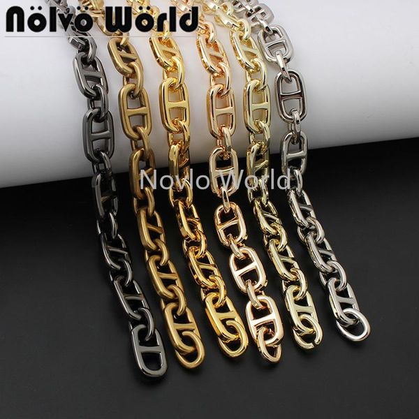 

bag parts & accessories 5-15pcs 6 colors 50cm dull gold 22*13mm alloy material chain for 2021 design woman handbag purse strap, Black