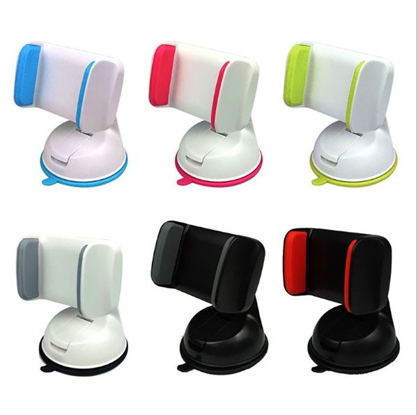 

2018 new universal car mount phone holder rotation car windshield dash board clip mounts adustable mounts for gps iphone xs max